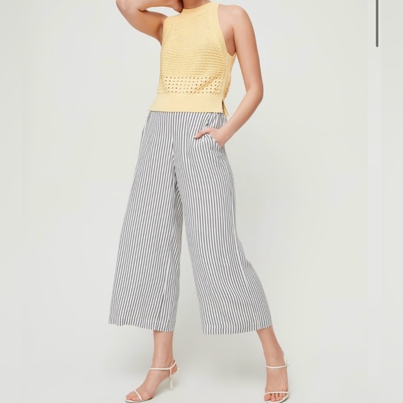 Aritzia Wilfred Striped Fawn Pant - Picture 8 of 8